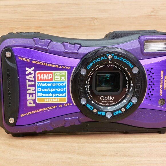 Pentax Optio WG-1 / 14MP / 5x Zoom / Waterproof Shockproof Dustproof / Purple - Picture 5 of 11